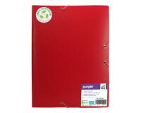 Chemise 3 rabats office plast polypro recycle coloris rouge