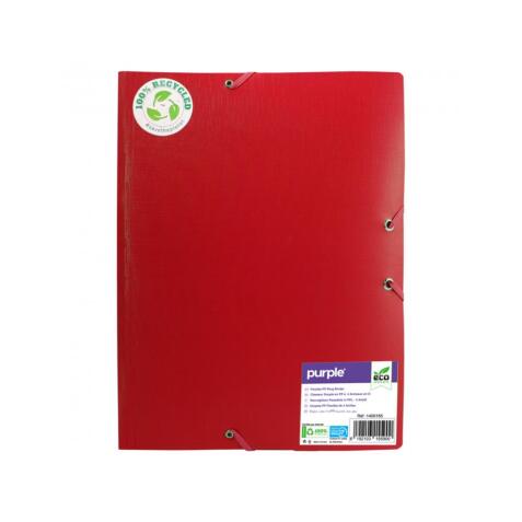 Chemise 3 rabats office plast polypro recycle coloris rouge