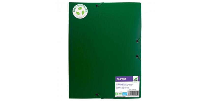 Chemise 3 rabats office plast polypro recycle coloris vert