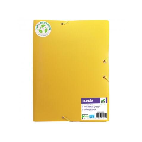 Chemise 3 rabats office plast polypro recycle coloris jaune