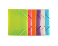 Chemise 3 rabats office plast polypro translucide 6 coloris assortis
