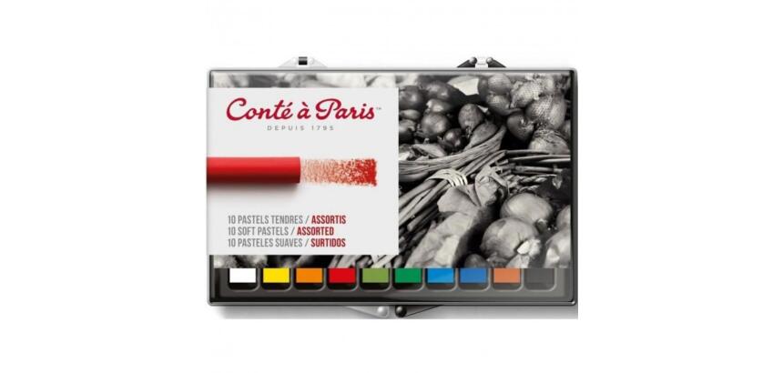 Pastel tendre conte a paris coloris assortis boite 10     unites
