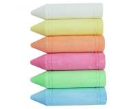 Craie trottoir jumbo o color diametre 45 mm  long 19 cm    coloris assortis etui 6       unites