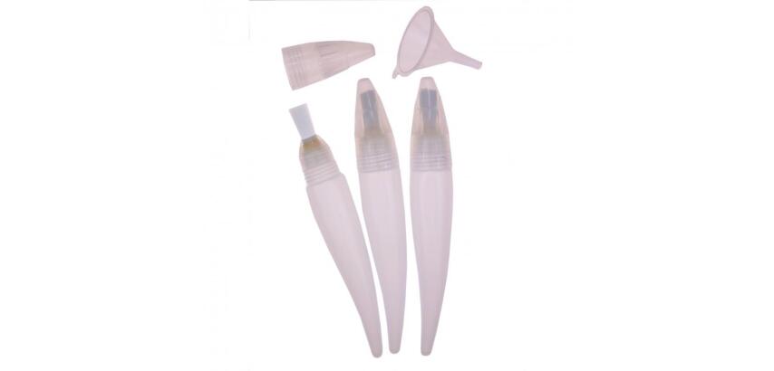 Lot de pinceaux a reservoir avec entonnoir ideal pour     gouaches liquides 3 unites