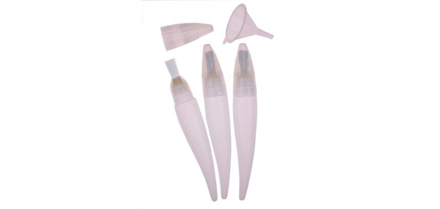 Lot de pinceaux a reservoir avec entonnoir ideal pour     gouaches liquides 3 unites