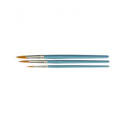 Lot pinceaux maier n 4 8 et 10 manches bleu 3 unites