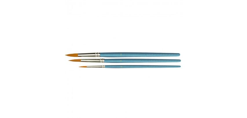 Lot pinceaux maier n 4 8 et 10 manches bleu 3 unites