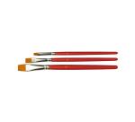 Lot pinceaux maier n 6 10 et 14 manches rouge 3 unites