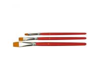 Lot pinceaux maier n 6 10 et 14 manches rouge 3 unites