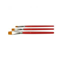 Lot pinceaux maier n 6 10 et 14 manches rouge 3 unites