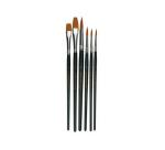 Assortiment pinceaux et brosses fibres synthetiques   robustes et elastiques set de 4 pinceaux et 2 brosses