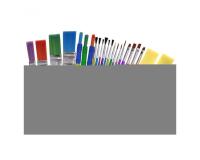 Assortiment creativite pinceaux fins et larges       brosses plates pinceaux plats en mousse lot de 25 pieces