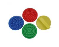 Lot de tampons a main fantaisie caoutchouc souple 4 modeles assortis
