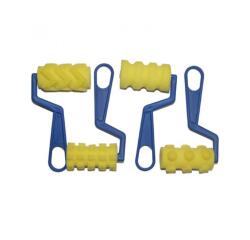 Lot de rouleaux mousse fantaisie 75 mm 4 unites      formes assortis