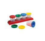 Pots anti-verse pour peinture faibo hermetique avec         couvercles set de 4 avec      support coloris assortis