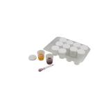 Lot de pots o'color gradues hermetiques 30 ml 12 unites   et 1 suppport