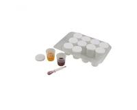 Lot de pots o'color gradues hermetiques 30 ml 12 unites   et 1 suppport