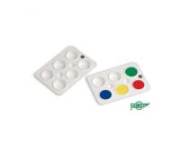 Palette rectangulaire 6 godets faibo plastique souple incassable 22x15 cm
