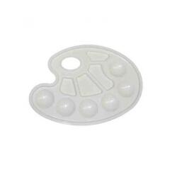 Palette ovale faibo avec 10 alveoles rondes et rectangles