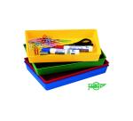 Bac de rangement faibo en polystyrene resistant 23x14x3 cm coloris jaune