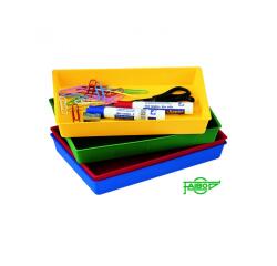 Bac de rangement faibo en polystyrene resistant 23x14x3 cm coloris jaune