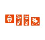 Pochoirs graine creative a dessiner paques plastiques    lavables 6 unites assortis