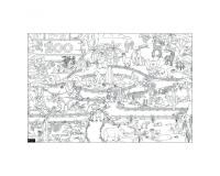 Coloriage geant bouchut le zoo 120x80cm papier 150g      impression noir