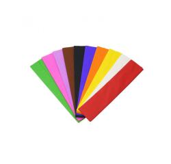 Papier crepon o color crepage 40% 50x200cm 10 coloris       assortis paquet 10f