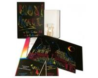 Carte   gratter cleopatre 21x29.7cm coloris noir fond   arc en ciel pochette 30f + 30 batonnets
