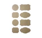 Lot stickers kraft graine creative 30mm 32 unites       formes assorties