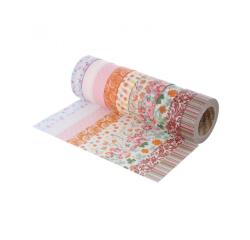 Ruban adhesif innspiro fantaisie decor floral        15mmx10m lot de 10 unites