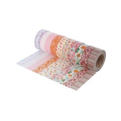 Ruban adhesif innspiro fantaisie decor floral        15mmx10m lot de 10 unites