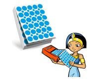 Recharge gommettes geometriques cleopatre 60f    1800 gommettes 18mm coloris   bleu + 1200 gommettes rondes