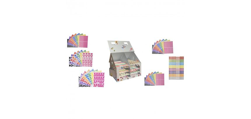 Maison en carton cleopatre a monter et decorer pour ranger planches de gommettes inclut  304 planches