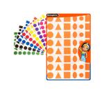 Gommette geometrique cleopatre repositionnable     planche a4 5 formes 8         couleurs assorties 2304