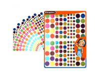 Gommette ronde cleopatre metallisee a5 7 coloris       assortis  3 tailles assorties 9/14/18mm 744 gommettes