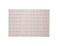 Gommette alphabet cleopatre 384 gommettes coloris blanc   pochette de 4 planches