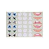 Gommette visage cleopatre yeux 25mm bouche 50mm nez 720 gommettes pochette de 20      planches