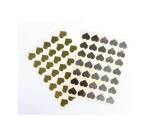 Gommette coeur cleopatre 25x25mm 210 gommettes coloris argent et or pochette de 4    planches