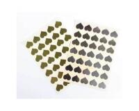 Gommette coeur cleopatre 25x25mm 210 gommettes coloris argent et or pochette de 4    planches