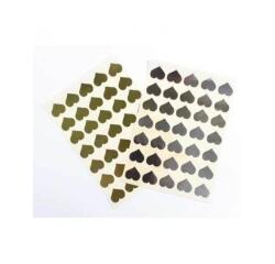 Gommette coeur cleopatre 25x25mm 210 gommettes coloris argent et or pochette de 4    planches