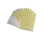Gommette ronde o'color metal tailles assorties 2080        gommettes coloris or et argentpochette de 8 planches