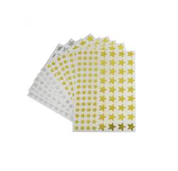 Gommette etoile o'color tailles assorties 1840        gommettes coloris or et argentpochette de 6 planches