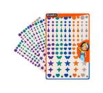 Gommette holographique cleopatre 6 formes 5 coloris  assortis pochette de 1150     gommettes