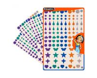 Gommette holographique cleopatre 6 formes 5 coloris  assortis pochette de 1150     gommettes
