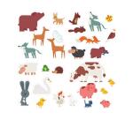 Gommette cleopatre animaux de for t et montagne echenillees adhesif repositionnable 40mm  feuilles predecoupees 480