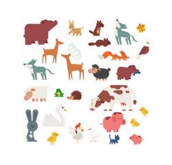 Gommette cleopatre animaux de for t et montagne echenillees adhesif repositionnable 40mm  feuilles predecoupees 480