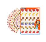 Gommette fantaisie cleopatre fruits 6 motifs 720 gommettes pochette de 24 planches a5