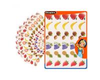 Gommette fantaisie cleopatre fruits 6 motifs 720 gommettes pochette de 24 planches a5