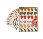 Gommette fantaisie cleopatre legumes 6 motifs 720          gommettes pochette de 24      planches a5